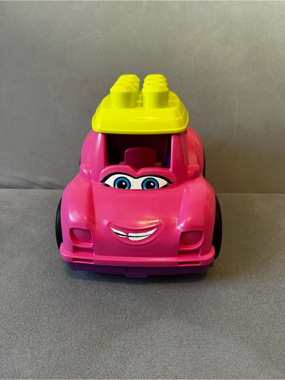Mega Bloks First Builders Catie Convertible Pink Car 2015 w/ Roof & Blocks